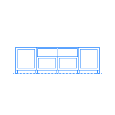 Furniture Tv Stand Ikea Besta Tv Unit 4 Bay Tall Icon Svg Vector, Free Vectors File